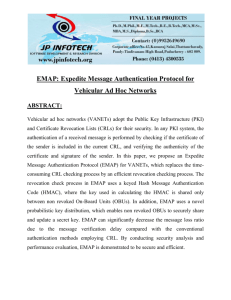 EMAP Expedite Message Authentication Protocol for Vehicular Ad