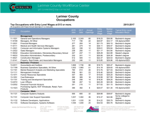 Larimer County Occupations - Larimer County Workforce Center