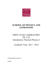Autumn2011manual - School of Physics and Astronomy