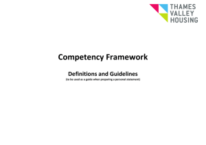 Competency Framework Definitions and Guidelines