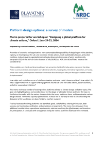 Platform design options: a survey of models