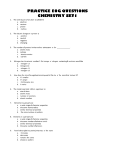 Practice Questions-Chemistry Set 1