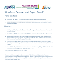 Workforce Development Expert Panel