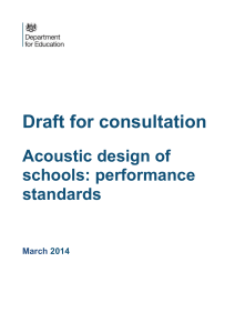 Acoustic design of schools performance standards