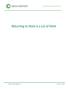 `Pros` and `Cons` of Returning To Work