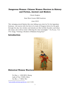Dangerous Women: Chinese Women Warriors in History and Fiction