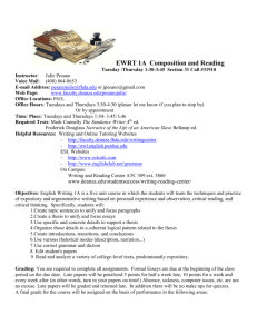 EWRT 1A (2579) Composition and Reading