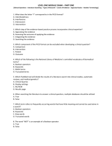 LEVEL ONE MODULE EXAM – PART ONE [Clinical Questions