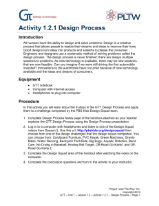 Activity 1.2.1 Design Process Introduction