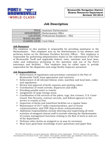 Job Description - Port of Brownsville