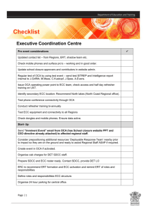 Checklist - Executive Coordination Centre