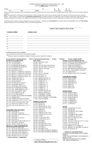 junior/senior course selection sheet 200 - 2010