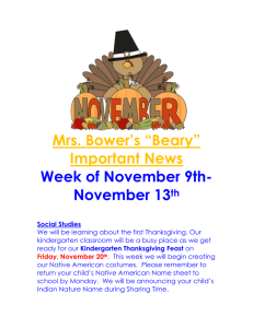 Mrs. Bower`s Beary Good Newsletter (Week of November 9th
