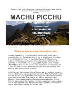 This is Machu Picchu - Northwest Science Museum