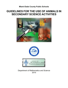 Guideline Use of Animals 2015 V4 - Science - Miami