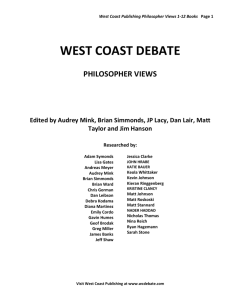 WCD Philosopher`s Views - Pattonville Speech & Debate