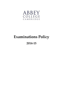 Examinations Policy - Abbey College Cambridge