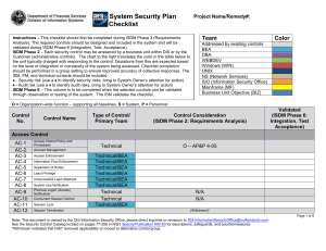 Information System Security Plan Template