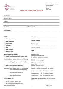2015-16 School Booking Form