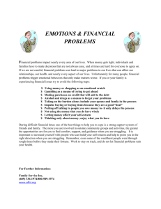 Emotional and Financial Problems