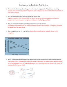 Mechanisms for Evolution Test Review with answers