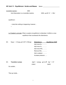 Chemistry: Spring Semester Lecture Notes