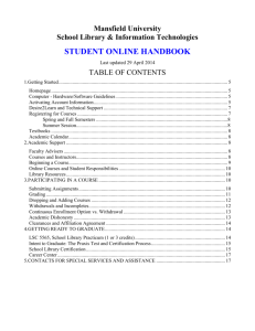 School Library & Information Technologies Student Handbook