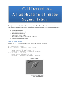 Cell Detection : An Application of Image