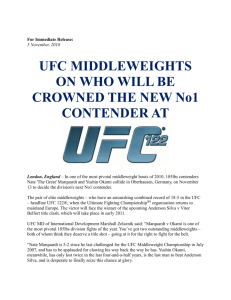 UFC MIDDLEWEIGHTS ON WHO WILL BE CROWNED THE NEW