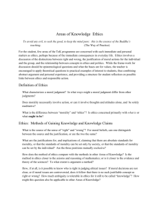 Areas of Knowledge Ethics