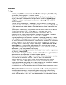 Governance Findings Summary compiled from submission by Glenn
