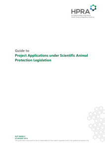 AUT-G0098 Guide to Project Applications Under Scientific Animal