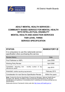 Community-based Service for Mental Health with Intellectual Disability