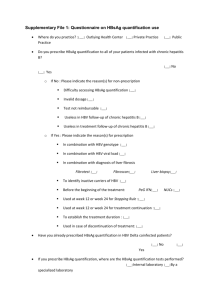 Supplementary File 1: Questionnaire on HBsAg quantification use
