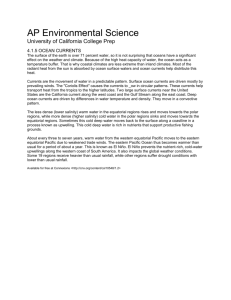 UC APES Ocean Current Summary - Liberty Union High School
