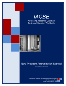 New Program Accreditation Manual