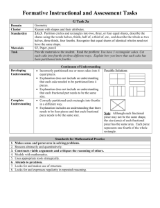 Formative Instructional and Assessment Tasks