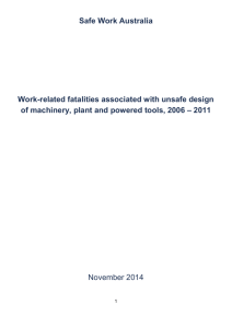 Work-related fatalities associated with unsafe design of machinery
