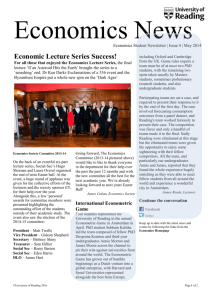 Economics Newsletter May 2014