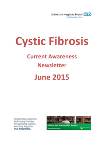 Cystic fibrosis - University Hospitals Bristol NHS Foundation Trust