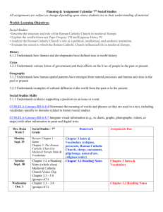 Planning & Assignment Calendar 7th Social Studies All assignments