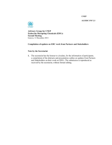 UNEP AG/EDC/1NF 2.3 Advisory Group for UNEP Endocrine