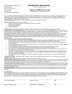 CNA Enrollment Agreement - Allied Health Career Training, LLC