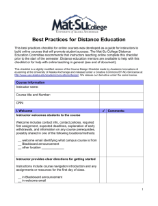 MSC Best Practices Online Checklist - Mat