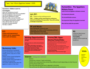Humanities: The Egyptians History Focus