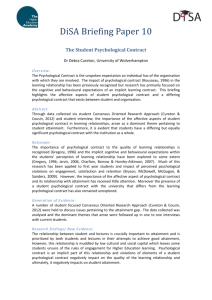 The Student Psychological Contract