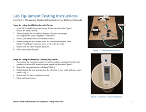 Lab Equipment Testing Instructions