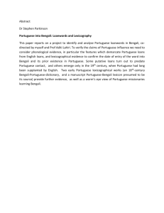 Abstract Dr Stephen Parkinson Portuguese into Bengali: Loanwords