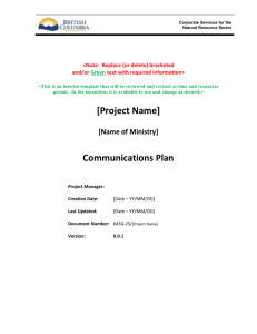 NRS Communications Management Plan Template