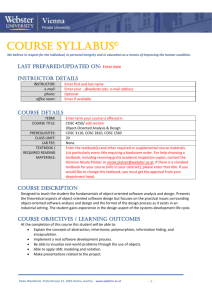 COSC 4250 - Object-Oriented Analysis and Design